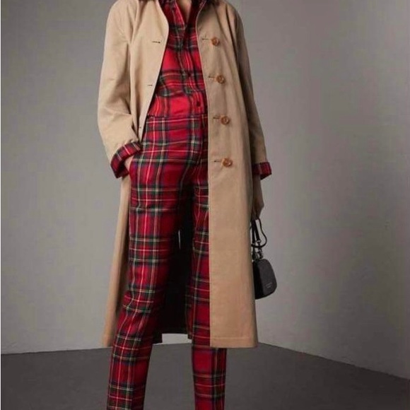 Burberry Reversible Gabardine & Tartan Wool Car Coat NWOT - Picture 2 of 13